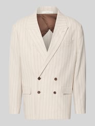 Relaxed Fit Sakko aus Leinen-Bauwoll-Mix Modell 'MALIK' von Selected Homme Beige - 19