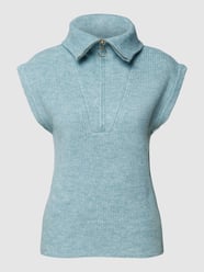Strickweste mit Troyer-Kragen Modell 'VIMATHILDA' von Vila Blau - 37