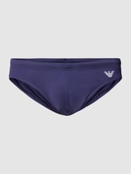 Badehose mit Label-Stitching Modell 'ESSENTIAL' von Emporio Armani Blau - 42