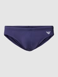 Badehose mit Label-Stitching Modell 'ESSENTIAL' von Emporio Armani Blau - 6