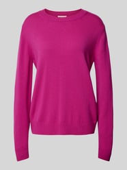 Gebreide pullover met ribboorden van MAERZ Muenchen Fuchsia - 47