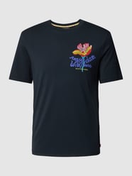 T-Shirt aus Bio-Baumwolle mit Motiv-Print Modell 'Endless summer' von Scotch & Soda Schwarz - 35