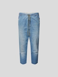 High Waist Jeans im Straight Fit von Greg Lauren Blau - 1