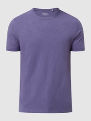 Regular Fit T-Shirt aus Slub Jersey von s.Oliver RED LABEL Lila - 40