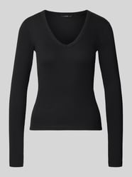 bluzka z długim rękawem o kroju slim fit z mieszanki bawełny model 'CHLOE' od VERO MODA - 33