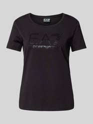 T-shirt met label met strass-steentjes van EA7 Emporio Armani - 2