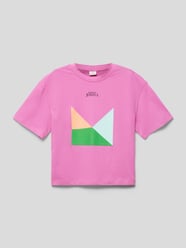 T-Shirt aus Baumwolle mit Motiv-Print von s.Oliver RED LABEL Pink - 26