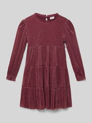 Volantjurk in metallic look van s.Oliver RED LABEL Bordeaux - 23