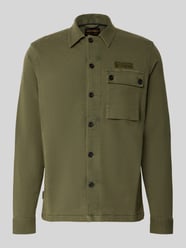 Koszula-kurtka w kroju regular fit z kołnierzykiem kent i przeszyciem z logo od PME Legend - 25