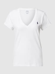 T-Shirt aus Baumwolle mit Label-Stitching von Polo Ralph Lauren Weiß - 10