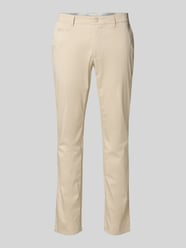 Regular Fit Chino mit Strukturmuster Modell 'FABIO' von Brax Beige - 15