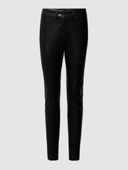 Stoffen broek in leerlook, model 'Ray'   van Cambio Grijs / zwart - 47