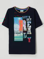 Regular Fit T-Shirt mit Foto-Print  von s.Oliver RED LABEL Blau / Türkis - 28