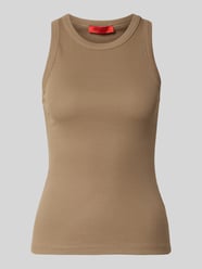 slim fit tank top van katoenmix model 'FRAGOLA' van MAX&Co. Beige - 20