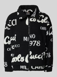 Oversized Teddyjacke mit Reißverschluss von Carlo Colucci - 8
