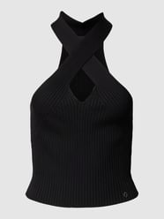 Top met labeldetail, model 'CLAIRE' van Guess Zwart - 22