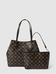 Torba tote ze wzorem na całej powierzchni model ‘VIKKY’ od Guess Brązowy - 36