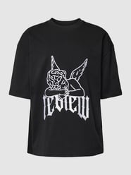 T-shirt z nadrukowanym motywem od REVIEW Czarny - 36