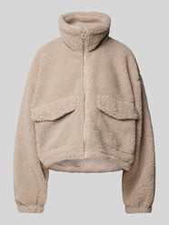 Oversized Jacke aus Teddyfell 'SOL' von Only Beige - 10