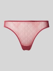 String met transparante mesh-inzet van Calvin Klein Underwear Bordeaux - 3