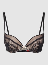 Push-up-bh met kant, model 'OPHÉLIE Push-up-BH' van s.Oliver RED LABEL Grijs / zwart - 25