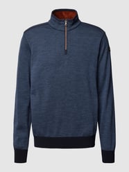 Strickpullover mit Troyer-Kragen von Paul & Shark Blau - 14