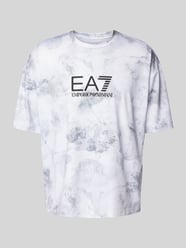 T-Shirt mit Label-Print Modell 'VENTUS' von EA7 Emporio Armani Grau - 11