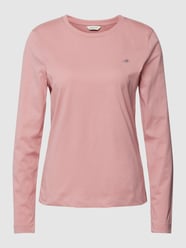 Longsleeve mit Label-Stitching Modell 'SHIELD' von Gant Rosa - 32