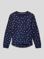 Sweatshirt met all-over motief van Blue Seven Blauw - 38