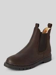 Stiefeletten aus Leder mit elastischen Einsätzen von Tamaris Braun - 40