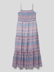 Blusenkleid mit Smok-Details von Happy Girls Blau - 27