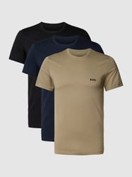 T-Shirt mit Label-Stitching im 3er-Pack von BOSS Grün - 35