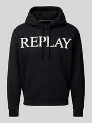 Hoodie mit Label-Print von Replay Schwarz - 4