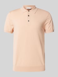 Regular Fit Poloshirt mit elastischen Abschlüssen von Profuomo Orange - 7