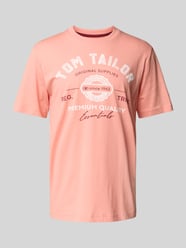 Regular fit T-shirt van puur katoen van Tom Tailor Fuchsia - 26
