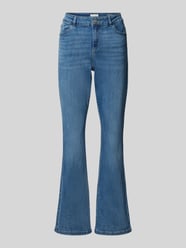 Bootcut Jeans mit Gürtelschlaufen von Christian Berg Woman Blau - 44