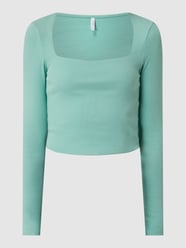 Cropped Shirt mit Karree-Ausschnitt Modell 'Loda' von Only - 27