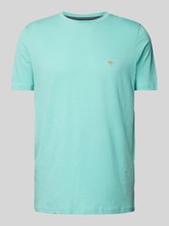 T-Shirt mit Label-Stitching von Fynch-Hatton Türkis - 20