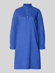 Leinenkleid mit Stehkragen und kurzer Knopfleiste von Christian Berg Woman - 40