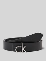 Pasek ze skóry bawolej z detalem z logo od CK Calvin Klein - 13