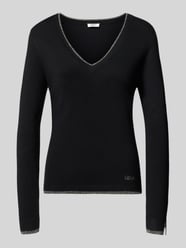 Slim Fit Longsleeve aus reine Viskose Modell 'Maglia Chiusa' von Liu Jo White - 8