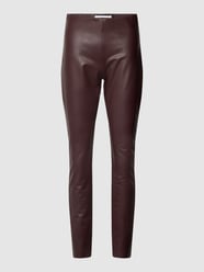 Skinny Fit Hose in Leder-Optik Modell 'RESA' von Raffaello Rossi Braun - 37