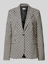 Regular Fit Blazer mit Reverskragen von Milano Italy Schwarz - 38