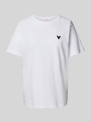 T-Shirt mit Motiv-Stitching Modell 'Heart' von s.Oliver RED LABEL Weiß - 9