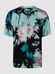 Regular fit vrijetijdsoverhemd van viscose, model 'Reggie' van Jack & Jones Blauw / turquoise - 32