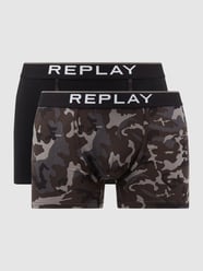 Trunks mit Stretch-Anteil im 2er-Pack von Replay Underwear Grau / Schwarz - 31