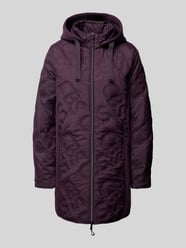 Hybridjacke mit Einsatz aus Scuba und Kapuze von Christian Berg Woman Selection Lila - 24