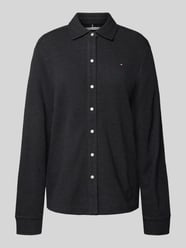 Bluzka z długim rękawem o kroju regular fit z czystej bawełny od Tommy Hilfiger - 4