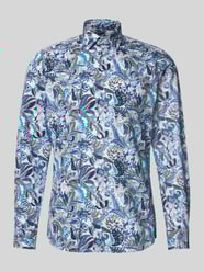 Slim fit zakelijk overhemd met kentkraag in all-over look van OLYMP Level Five - 6