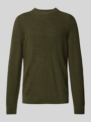 Gebreide pullover met labeldetail, model 'ROY' van Brax Groen - 38